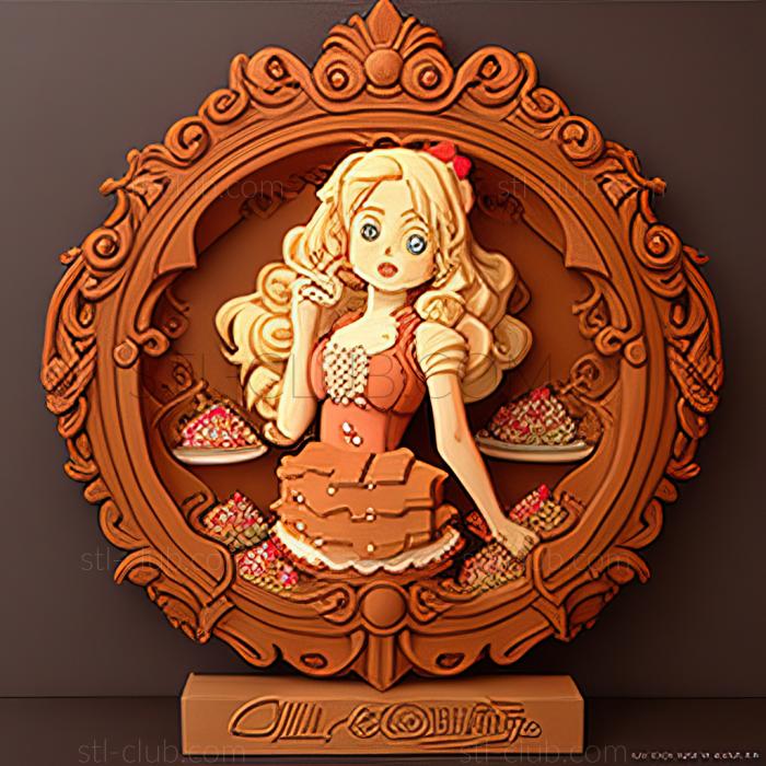 3D model Charlotte Pudding  one Piefrom ANIME (STL)